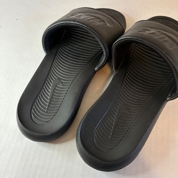 Nike Victori One Men 12 Black Slide Sandals CN9675-003 Triple Black Sport Shoes main image 4